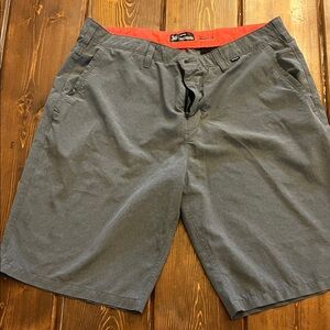Hurley Men's Charcoal Gray Flat Front Shorts